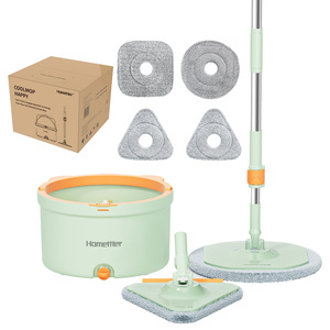 Fournitures de nettoyage pour serpillière, produits de nettoyage, Homettler, serpillière plate rotative à 360 degrés, outils de nettoyage, seau à serpillière - Product Image 3