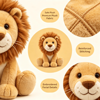 Lion en peluche de haute qualité, sûr, multifonctionnel, musical, éducatif, intelligent, jouets en peluche pour tout-petits, bébé, cadeau personnalisé