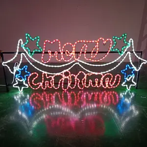 メリークリスマス照明付き看板屋外