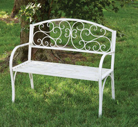 Vente en gros de banc de jardin en métal rose de style moderne, durable et bon marché pour le patio, le parc pour chiens en plein air
