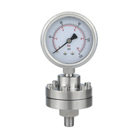 High Precision Stainless Steel Diaphragm Pressure Gauge Shock Resistant Corrosion Resistant Industrial Pressure Gauge