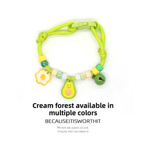 JXANRY-Collar ajustable para perros y gatos, con huella bonita y timbre sencillo, estampado de plástico colorido - Product Image 3