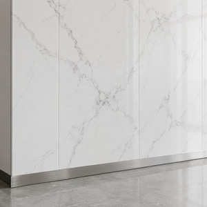 Pannello Murale in PVC Effetto Marmo Bianco Oro Calacatta WYRAX <span class=keywords><strong>per</strong></span> Rivestimento <span class=keywords><strong>Cucina</strong></span>, Superficie Liscia, 1220x2440mm 5mm - Product Image 3