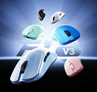 Souris de jeu ATK Blazing Sky F1 V3 Dual Mode PAW3955Master 8K Polling 37g Ultra Légère 54LM20 Faible Latence Symétrique Esports