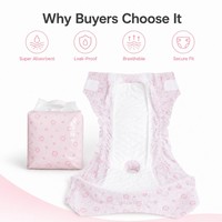 Couches jetables pour chien femelle avec film PE, doublure absorbante, noyau super absorbant, contour ergonomique pour l'hygiène pendant la période de chaleur, OEM
