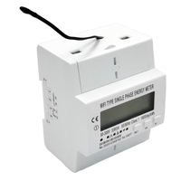 Medidor de Energía Inteligente Monofásico de 2 Cables, 90-300V, 5(60)A, Precisión 1.0, 50/60Hz, WiFi, RS485, Riel DIN, Control por Aplicación Tuya, Durable