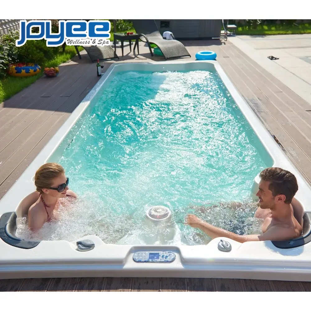 JOYEE Europe Designs 5.8m 20 ft 컨테이너 월풀 서핑 끝없는 수영장 수영 야외 수영 스파 풀