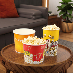 Tùy Chỉnh Bỏng Ngô Sinh Thái Thân Thiện Với Giấy Bát <span class=keywords><strong>Container</strong></span> Rạp Hát Phim Xô Bao Bì Bỏng Ngô Gà Xô - Product Image 1