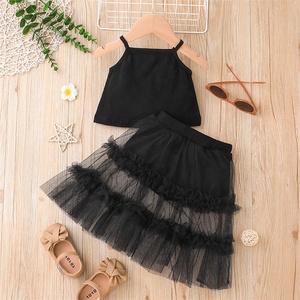 Blouses élégantes Tenue pantalon 2 pièces unique Gilet et jupe Ensembles de vêtements pour filles Petites filles Vêtements pour enfants - Product Image 1