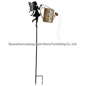 <span class=keywords><strong>Lampe</strong></span> solaire LED étanche IP55 en métal, design arrosoir avec fleurs paysagères, modèle ST616 - Product Image 6