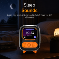 Haut-parleur portable avec lecture locale MP3 par carte TF, assistant vocal IA, écran tactile, aide au sommeil et réveil pour l'extérieur