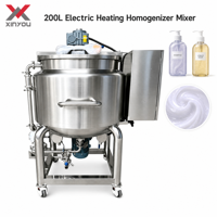 XINYOU 200L Machine de mélange de liquides industrielle mobile à double enveloppe chauffée électriquement pour émulsifier le shampoing et les démaquillants