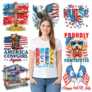 Ready To Press Wedding Valentines Dtf Transfers For T-Shirt Cowgirl Bow <b>Nurse</b> Juneteenth Dtf Transfers For Hats - Product Image 1