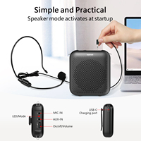 Amplificateur vocal filaire Norwii S358 Mini, puissant 15W, multifonction, équipement sonore/amplificateurs/haut-parleur, vente en gros directe d'usine