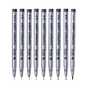 STA personnalisé dessin au trait fin Pigment Liner stylo à encre ensemble stylo de calligraphie avec <span class=keywords><strong>pointe</strong></span> en <span class=keywords><strong>feutre</strong></span> pour croquis Art marqueurs - Product Image 5