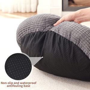 Modernes Luxuriöses Plüsch-Hundebett in Donut-Form Hochwertige Warme Maschinenwaschbare Runde Matratze mit Kapuzenbezug - Product Image 3