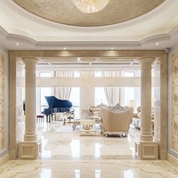 Vente d'usine directe haut de gamme Calacatta colonne de marbre blanc maison en pierre exquise technique sculptée Design intemporel