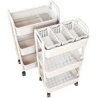 Étagère à roulettes multi-niveaux pour cuisine, chambre, salle de bain/toilettes, rangement mobile pour collations de bébé