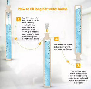 Botol Air Panas Panjang Multifungsi dengan Penutup Super Lembut Termoterapi 2L Karet Alami Murni - Product Image 6