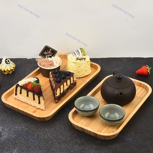 Bamboo Serving <b>Tray</b> Rectangular Solid Wood <b>Tea</b> <b>Tray</b> Hotel Coffee Use - Product Image 2