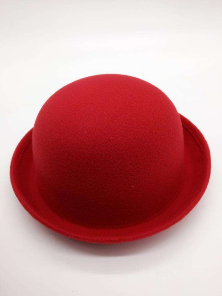 Topi Kubah Kain Wol Felt Fez Topi Bulat Topi Bowler Formal