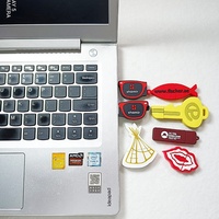 Clé USB promotionnelle personnalisée en caoutchouc 2.0/3.0/Type-C avec logo 3D intégral, capacités de 4 Go à 32 Go