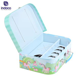 Kids Unicorn Fairy Tale Printed Paper Suitcase <b>Keepsake</b> <b>Box</b>, Custom Logo Cardboard Gift <b>Box</b> For Girls Birthday Present - Product Image 5