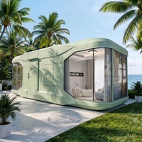 Offre Spéciale : Cabine Capsule Intelligente Moderne, Maisonnette Modulaire Préfabriquée, Pod Hôtelier de Glamping Extérieur avec Verre Panoramique