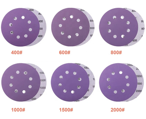 Approvisionnement d'usine 5 pouces 8 trous Film disque de sable crochet et boucle papier de verre violet 60 à 2000 grains pour le polissage <span class=keywords><strong>automobile</strong></span> - Product Image 5