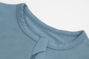 OEKO-TEX certifié bleu nouveau-né bébé vêtements de nuit vêtements bio bambou bébé Onesie barboteuse - Product Image 4