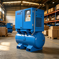 Compresseur d'air à vis 2-en-1 DUKAS, lubrifié, refroidi par air, CA, basse consommation, monophasé, silencieux, fonctionnement stationnaire, moteur PLC, bloc compresseur