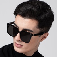 Kacamata hitam tanpa kabel pria dan wanita, headphone nirkabel Audio pintar teknologi keren