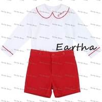 Tenues de Noël pour enfants, ensembles assortis pour la famille, robes rouges de fête pour bébés filles, ensembles de vêtements pour garçons, logo personnalisé, ensembles de vêtements pour filles