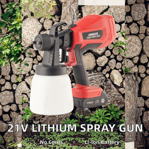 <span class=keywords><strong>Pistolet</strong></span> de pulvérisation pratique 21V Lithium Ion bricolage pour la <span class=keywords><strong>peinture</strong></span> domestique et Latex petite buse de 1.3mm pour la <span class=keywords><strong>peinture</strong></span> de <span class=keywords><strong>petit</strong></span> espace - Product Image 6