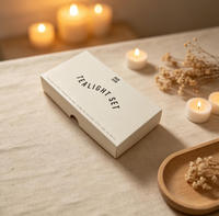 Boîtes cadeaux personnalisées pour bougies, en carton blanc mat, pour le couvercle et la base du pot de bougie
