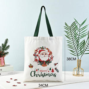 Boîte cadeau en coton recyclable, sachets à cordon pour bonbons de Noël, cadeaux en vrac, faveurs de fête, petits articles de fête, sacs à friandises - Product Image 4