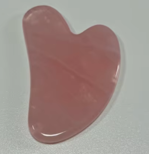 Outils de massage pour le soin de la peau avec des pierres naturelles, Gua Sha facial en quartz rose et jade - Product Image 3