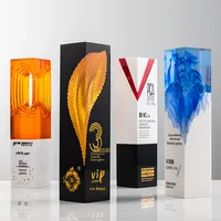 Free Design Creative Rubik's Cube Glass Crystal Trophy for Annual Meeting Awards Commemorating Outstanding Employees