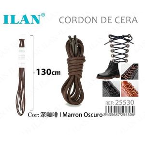Cordoncino di Cera Marrone Scuro da 130 Cm per Stivali - Product Image 3