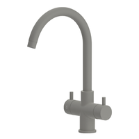Robinet de cuisine moderne en acier inoxydable Verona, modèle 5 voies 330946-GR, fabriqué en Italie