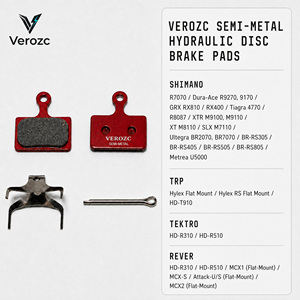 Plaquettes de frein à disque hydrauliques semi-métalliques VEROZC pour vélo, vélo électrique, frein à disque hydraulique SHIMANO Dura Ace XTR TRP TEKTRO - Product Image 3