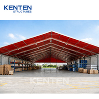 Abri de stockage modulaire pour entrepôt KENTEN, abri de chantier, tente industrielle de 500 mètres carrés, bâtiment d'atelier professionnel