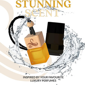 Mini flacons <span class=keywords><strong>de</strong></span> parfum vides en verre <span class=keywords><strong>de</strong></span> 6ml personnalisés bouteille en verre dépoli jaune bouteilles <span class=keywords><strong>de</strong></span> parfum suspendues à couvercle carré en <span class=keywords><strong>bois</strong></span> - Product Image 4