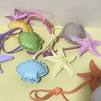 Breloque de sac en cuir, étoile de mer, coquillage, mini coquillages, décoration, accessoires pour sac à main, pendentifs raffinés