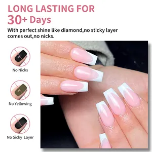 Best Selling Super Shine UV Gel Nail Polish Crystal Clear 15ml 18ml Foundation Base Shiny Top Coat