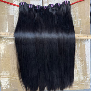 Extensions de cheveux humains vierges vietnamiens lisses et raides, cuticules alignées, couleur naturelle - Product Image 5