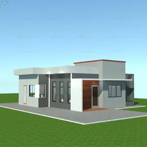 Casa prefabricada <span class=keywords><strong>de</strong></span> hormigón <span class=keywords><strong>de</strong></span> pared ligera moderna, casa <span class=keywords><strong>de</strong></span> 3 dormitorios, casa prefabricada - Product Image 1