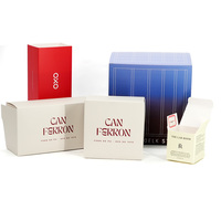 Caja de Cartón con Diseño de Líneas Degradadas en Azul y Marrón, Impresión de Logotipo Personalizado para Decoración Acrílica, Florero, Decoración del Hogar, Embalaje