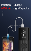 Pompe à Air Intelligente Mini Gonfleur à Pression des Pneus Arrêt Automatique Batterie Rechargeable Voiture 12v portable Compresseur de Pneu Gonfleur
