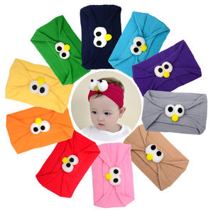 Kids Haar Accessoires Grote Vogel Ogen Baby Meisje Pasgeboren Hoofdband Stretch Cartoon Haarbanden Haar Boog Nylon Hoofdbanden Voor Baby - Product Image 1